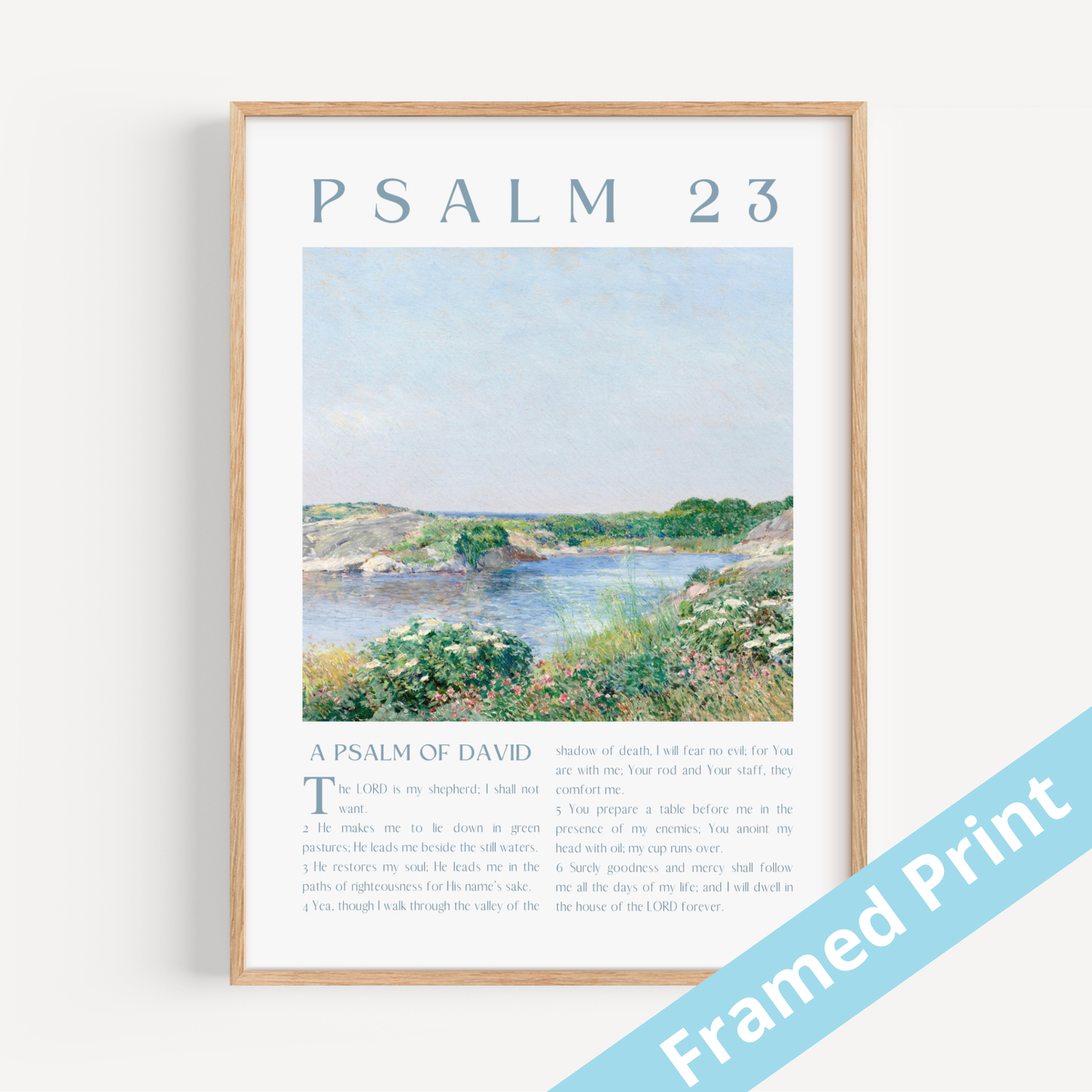 Psalm 23 Wooden Framed Poster