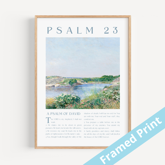 Psalm 23 Wooden Framed Poster