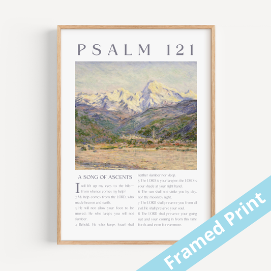 Psalm 121  Wooden Framed Poster