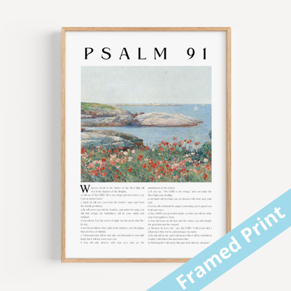 Psalm 91 Wooden Framed Poster