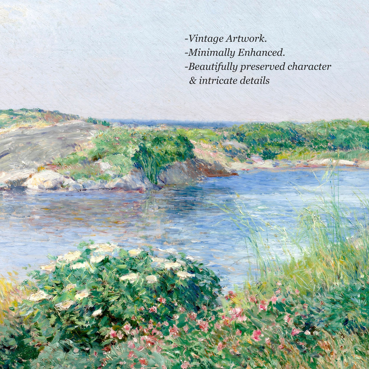 Vintage detail of pond landscape