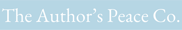 Logo of The Author's Peace Co. on a light blue background